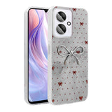Xiaomi Poco C65 Kılıf Kamera Korumalı Figürlü Zore Ponti Silikon Kapak Açık Pembe