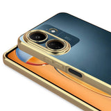 Xiaomi Poco C65 Kılıf Kamera Korumalı Logo Gösteren Zore Omega Kapak Gold