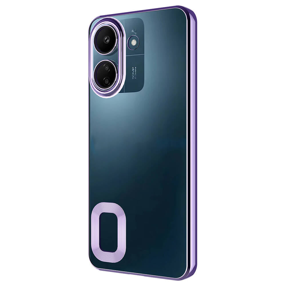 Xiaomi Poco C65 Kılıf Kamera Korumalı Logo Gösteren Zore Omega Kapak Siyah