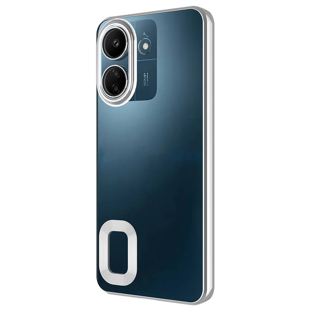 Xiaomi Poco C65 Kılıf Kamera Korumalı Logo Gösteren Zore Omega Kapak Lila
