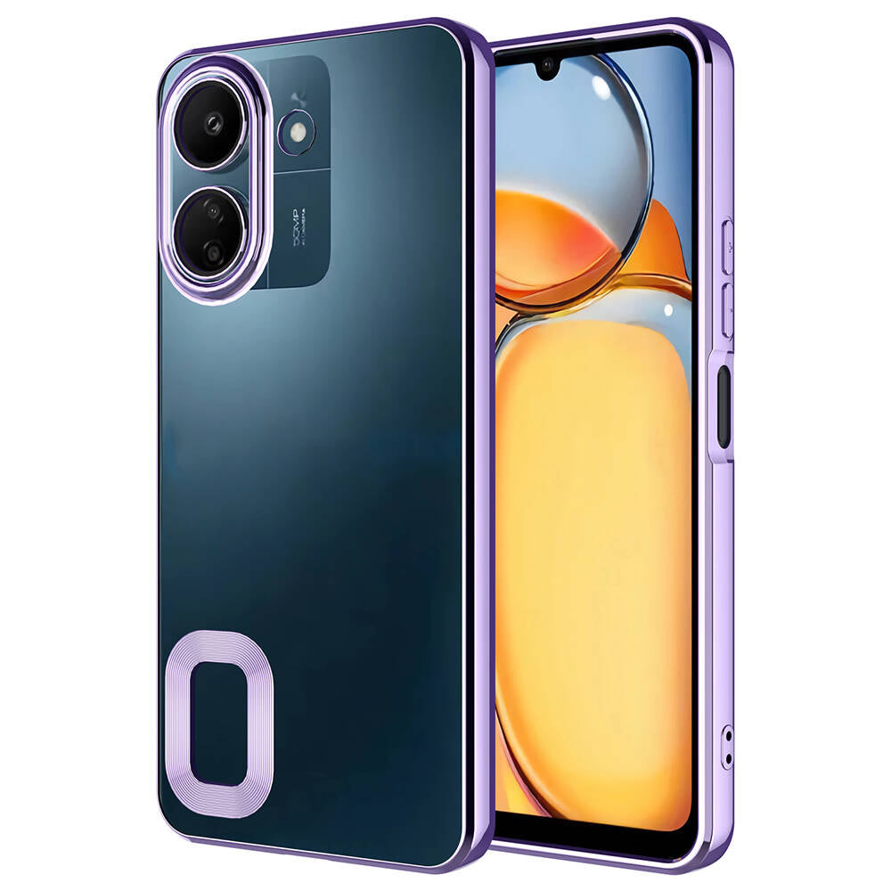 Xiaomi Poco C65 Kılıf Kamera Korumalı Logo Gösteren Zore Omega Kapak Siyah