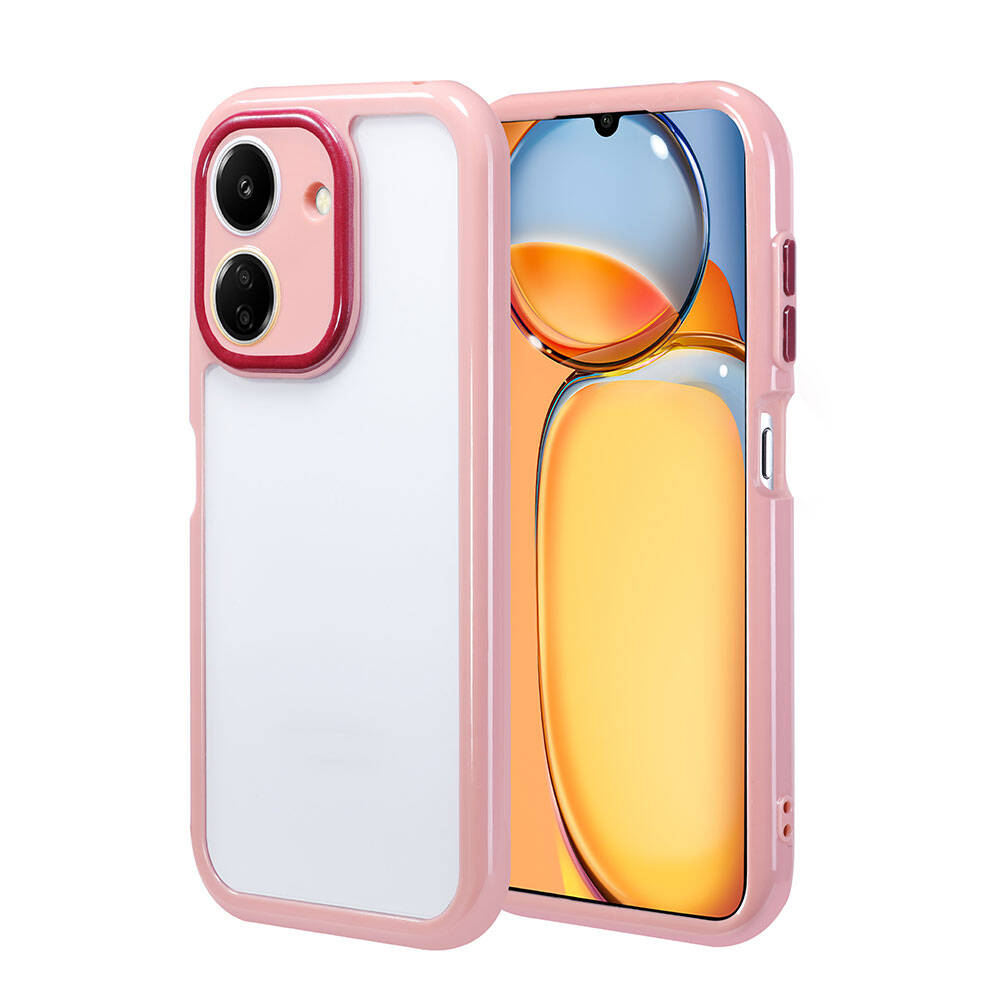 Xiaomi Poco C65 Kılıf Kamera Korumalı Renkli Kenar ve Çerçeve Tasarımlı Zore Vitamin Kapak Yeşil