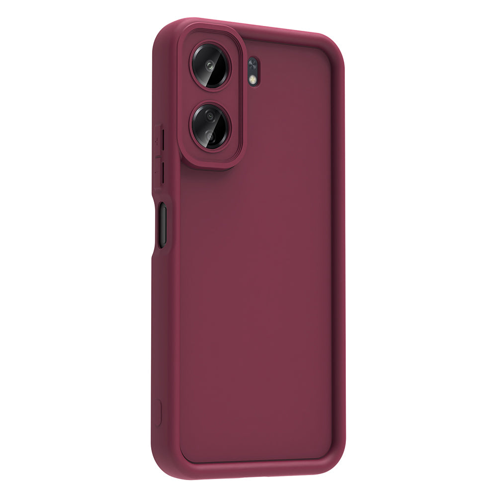 Xiaomi Poco C65 Kılıf Kamera Korumalı Zore Ananas Kapak Mürdüm