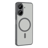 Xiaomi Poco C65 Kılıf M-safe Şarj Özellikli Zore Babet Kapak Gri