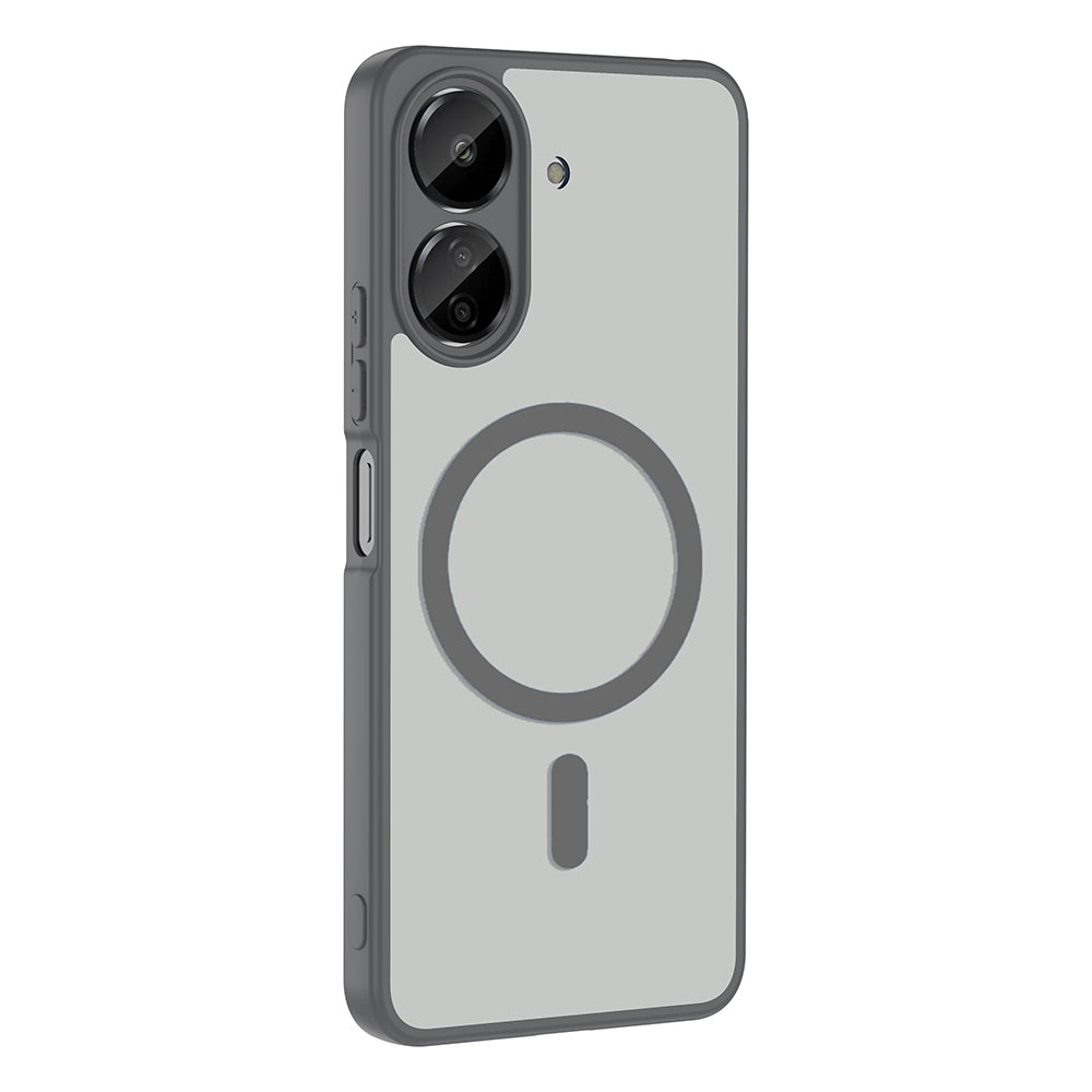 Xiaomi Poco C65 Kılıf M-safe Şarj Özellikli Zore Babet Kapak Gri