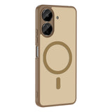 Xiaomi Poco C65 Kılıf M-safe Şarj Özellikli Zore Babet Kapak Kahverengi