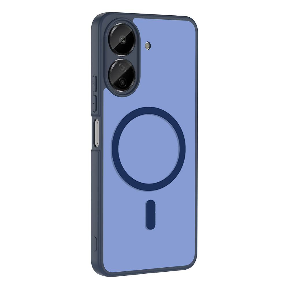 Xiaomi Poco C65 Kılıf M-safe Şarj Özellikli Zore Babet Kapak Lacivert
