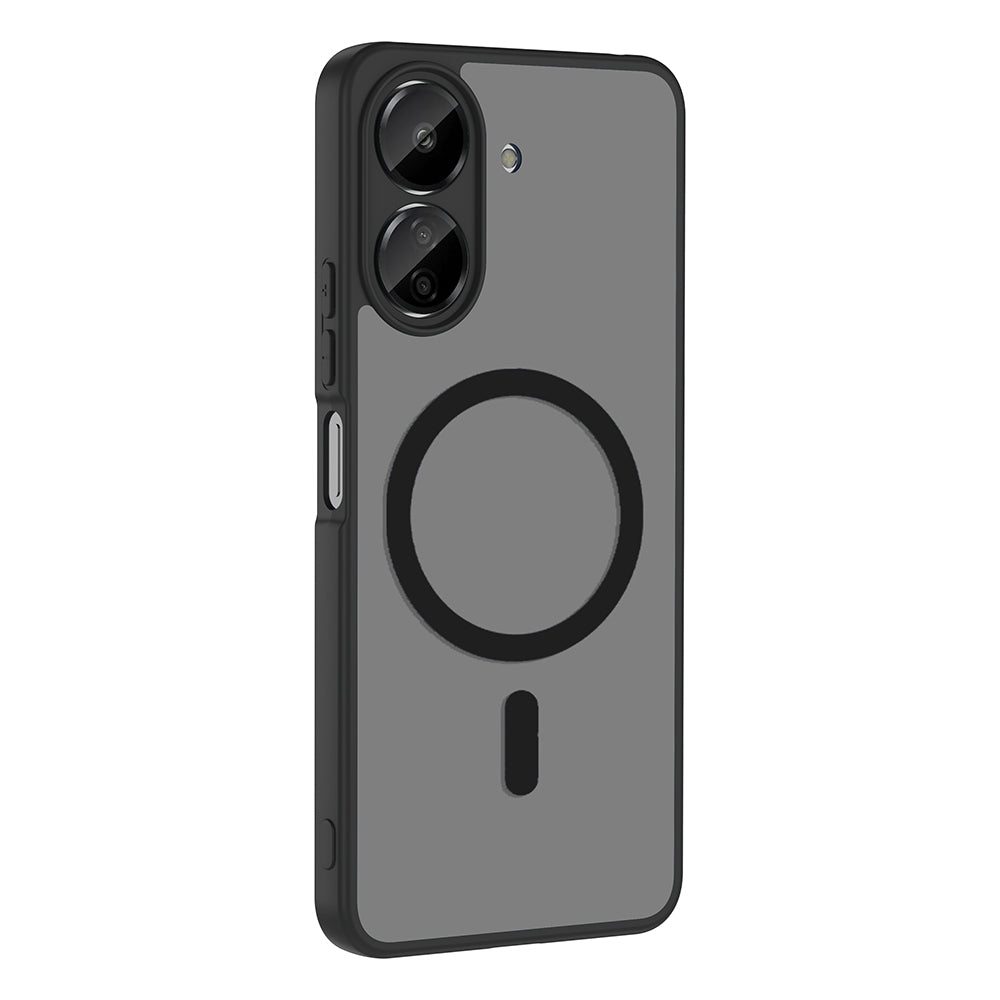 Xiaomi Poco C65 Kılıf M-safe Şarj Özellikli Zore Babet Kapak Siyah