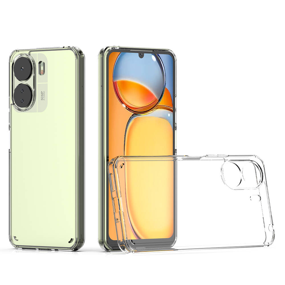 Xiaomi Poco C65 Kılıf Zore Coss Kapak Renksiz