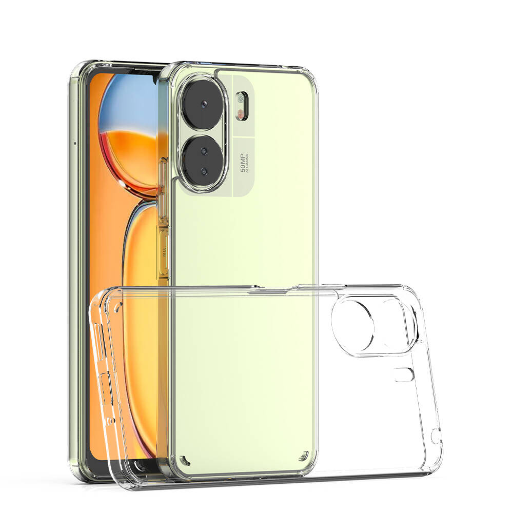 Xiaomi Poco C65 Kılıf Zore Coss Kapak Renksiz