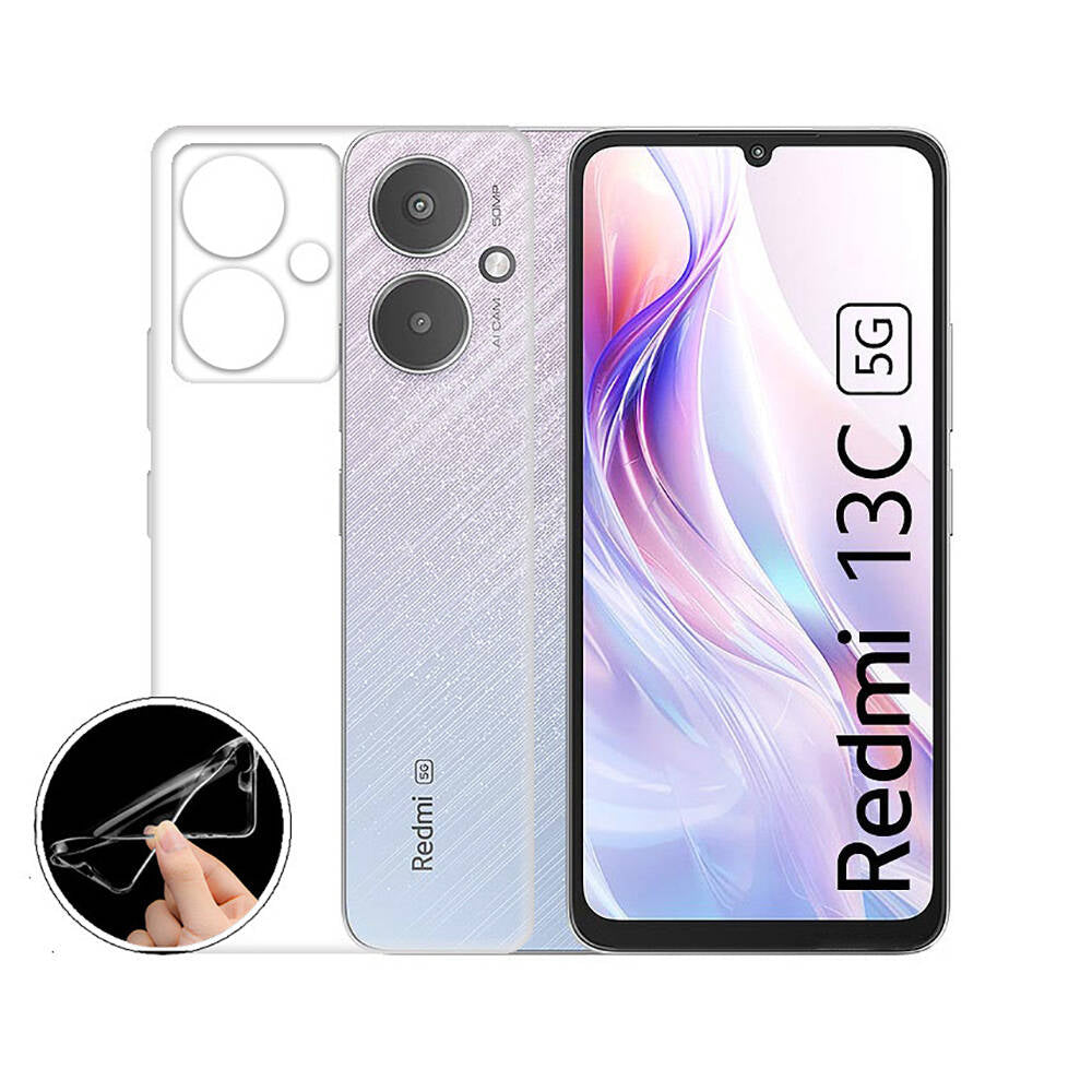 Xiaomi Poco C65 Kılıf Zore Süper Silikon Kapak Renksiz