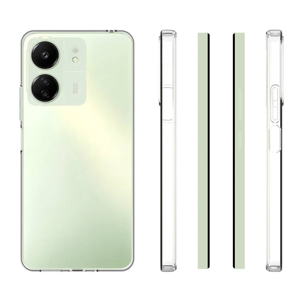 Xiaomi Poco C65 Kılıf Zore Süper Silikon Kapak Renksiz
