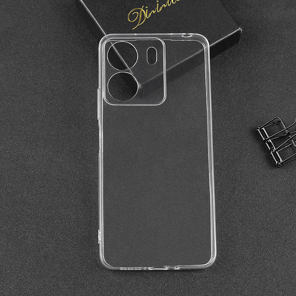 Xiaomi Poco C65 Kılıf Zore Süper Silikon Kapak Renksiz