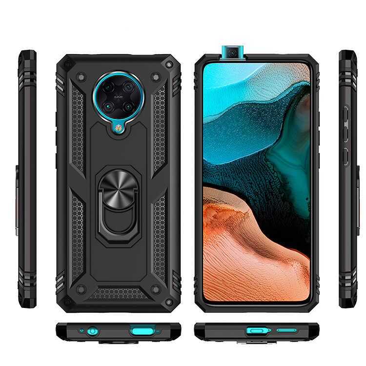 Xiaomi Poco F2 Pro Kılıf Zore Vega Kapak Gri
