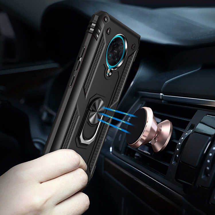 Xiaomi Poco F2 Pro Kılıf Zore Vega Kapak Gold