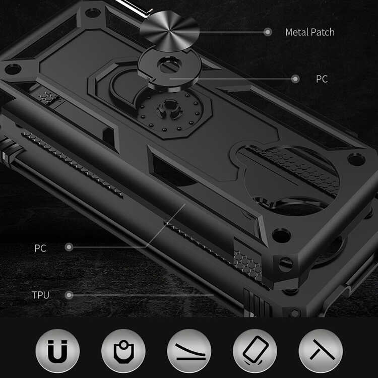 Xiaomi Poco F2 Pro Kılıf Zore Vega Kapak Siyah