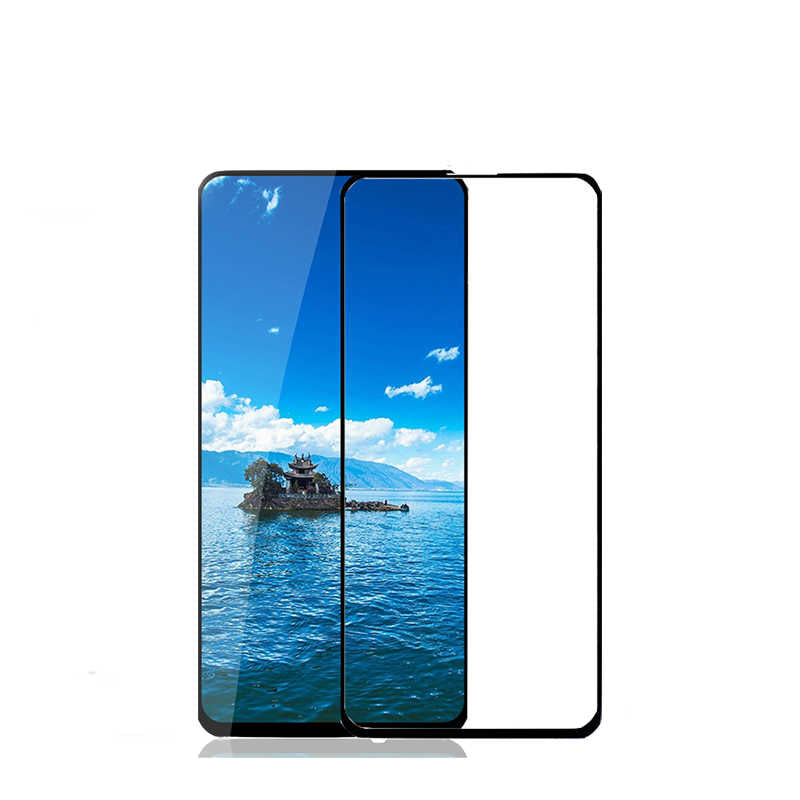 Xiaomi Poco F2 Pro Zore Kenarları Kırılmaya Dayanıklı Cam Ekran Koruyucu Siyah