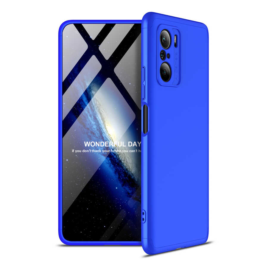 Xiaomi Poco F3 Kılıf Zore Ays Kapak Mavi