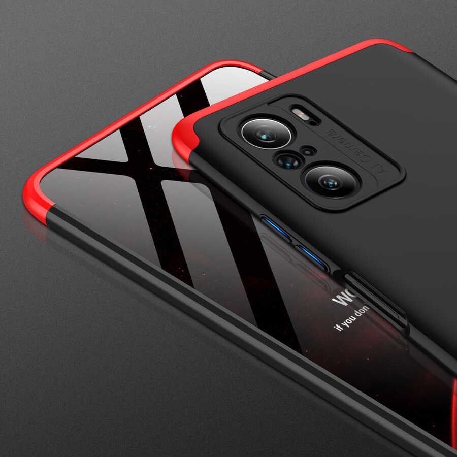 Xiaomi Poco F3 Kılıf Zore Ays Kapak Siyah-Gri