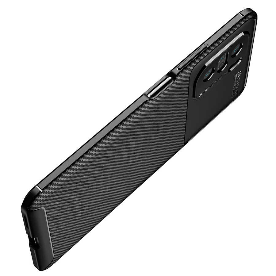 Xiaomi Poco F3 Kılıf Zore Negro Silikon Kapak Kahverengi