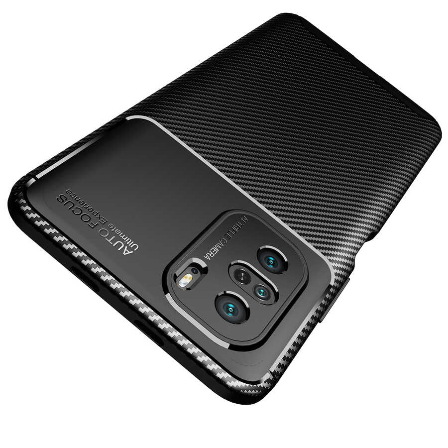 Xiaomi Poco F3 Kılıf Zore Negro Silikon Kapak Siyah