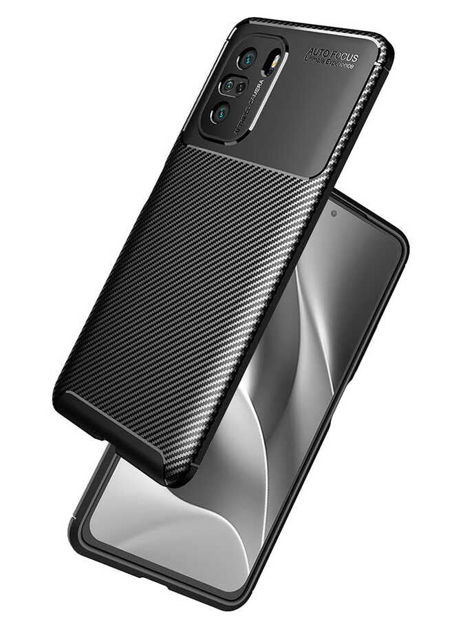 Xiaomi Poco F3 Kılıf Zore Negro Silikon Kapak Siyah