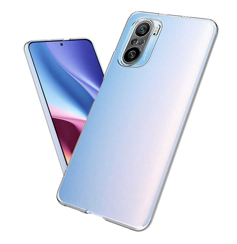 Xiaomi Poco F3 Kılıf Zore Süper Silikon Kapak Renksiz