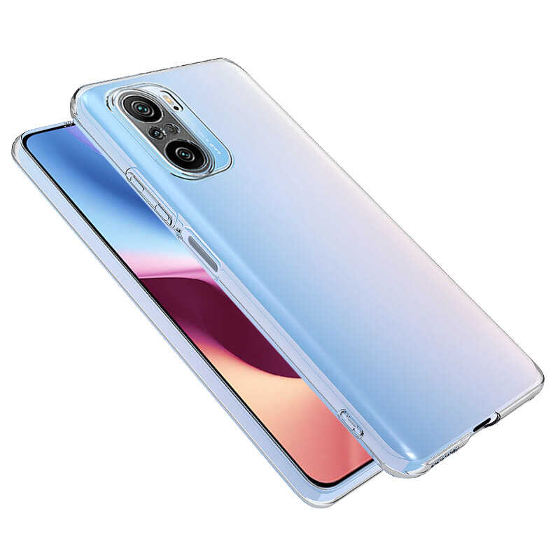 Xiaomi Poco F3 Kılıf Zore Süper Silikon Kapak Renksiz