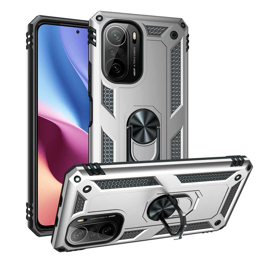 Xiaomi Poco F3 Kılıf Zore Vega Kapak Rose Gold