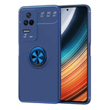 Xiaomi Poco F4 Kılıf Zore Ravel Silikon Kapak Siyah-Mavi