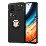 Xiaomi Poco F4 Kılıf Zore Ravel Silikon Kapak Siyah-Rose Gold