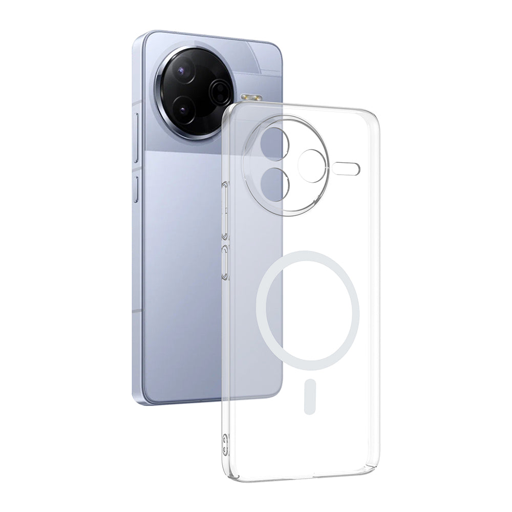 Xiaomi Poco F7 Pro Kamera Korumalı M-Safe Şarj Özellikli Şeffaf Zore London Sert PC Kapak Şeffaf