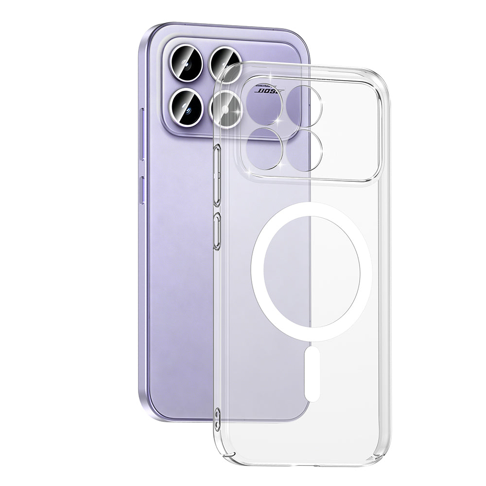 Xiaomi Poco F8 Pro Kamera Korumalı M-Safe Şarj Özellikli Şeffaf Zore London Sert PC Kapak Şeffaf