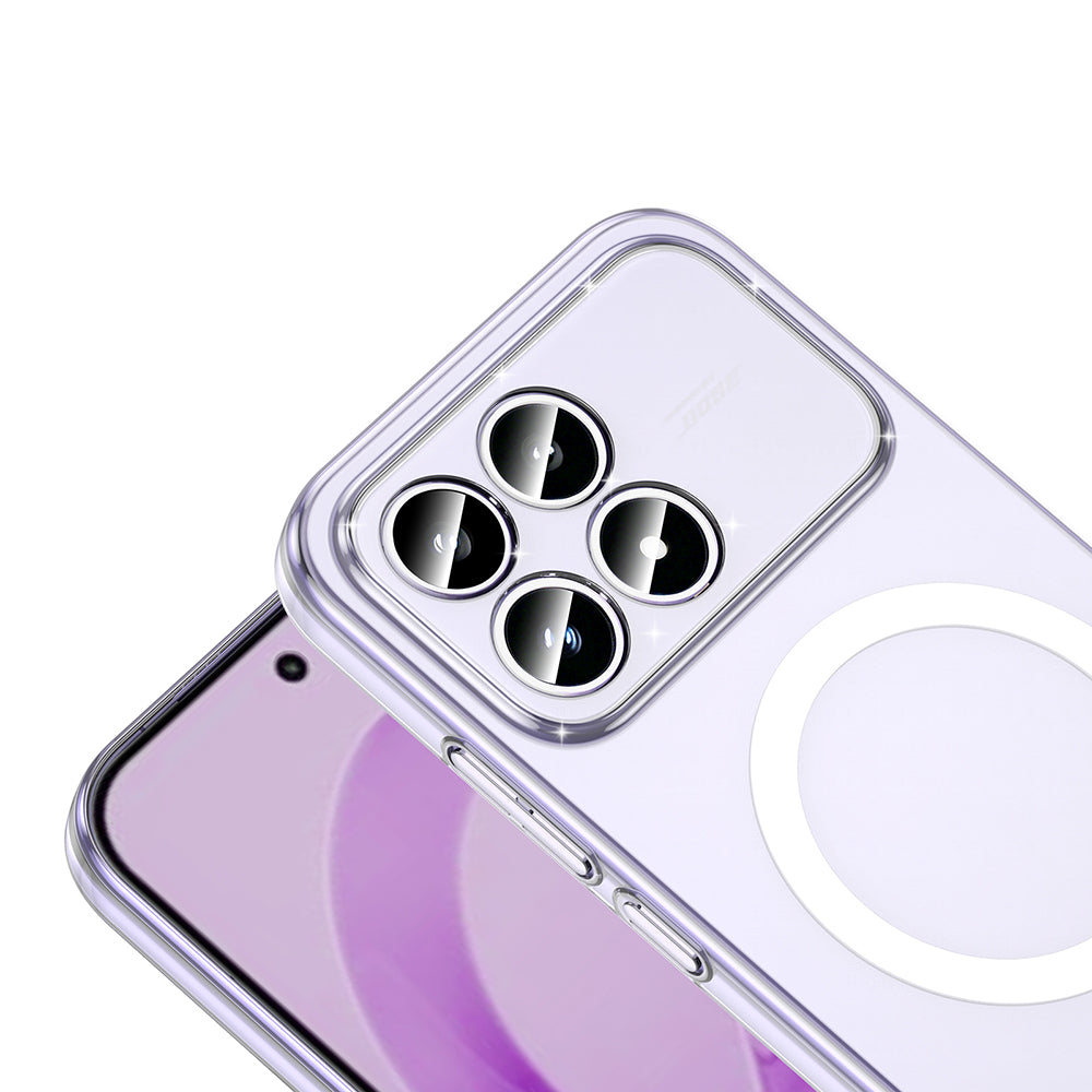 Xiaomi Poco F8 Pro Kamera Korumalı M-Safe Şarj Özellikli Şeffaf Zore London Sert PC Kapak Şeffaf