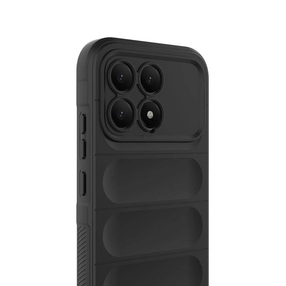 Xiaomi Poco F8 Pro Kılıf Esnek TPU Oyuklu Arka Yüzey Tasarımlı Zore Etnik Silikon Kapak Koyu Yeşil