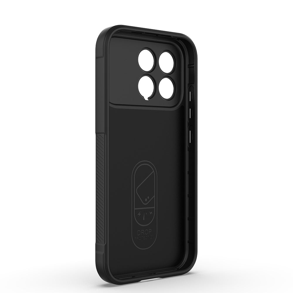 Xiaomi Poco F8 Pro Kılıf Esnek TPU Oyuklu Arka Yüzey Tasarımlı Zore Etnik Silikon Kapak Lacivert