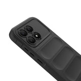 Xiaomi Poco F8 Pro Kılıf Esnek TPU Oyuklu Arka Yüzey Tasarımlı Zore Etnik Silikon Kapak Siyah