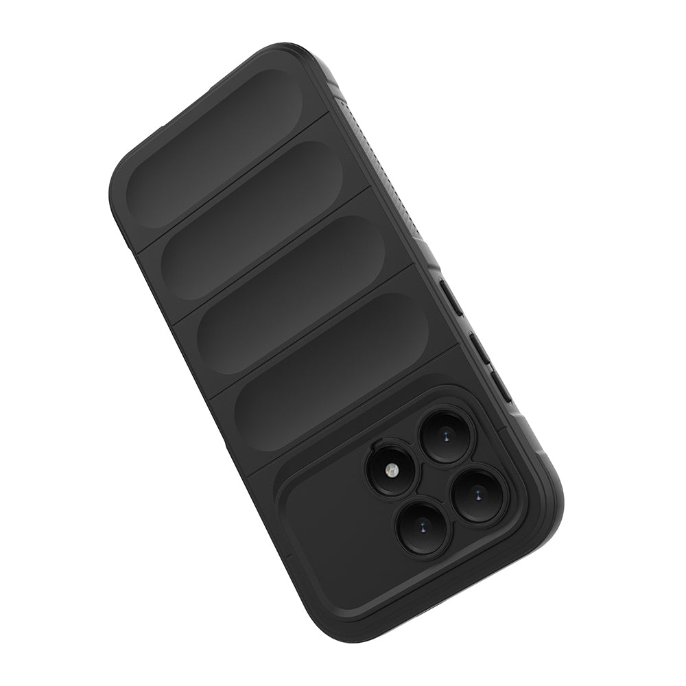 Xiaomi Poco F8 Pro Kılıf Esnek TPU Oyuklu Arka Yüzey Tasarımlı Zore Etnik Silikon Kapak Lacivert