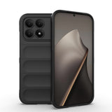 Xiaomi Poco F8 Pro Kılıf Esnek TPU Oyuklu Arka Yüzey Tasarımlı Zore Etnik Silikon Kapak Koyu Yeşil