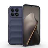 Xiaomi Poco F8 Pro Kılıf Esnek TPU Oyuklu Arka Yüzey Tasarımlı Zore Etnik Silikon Kapak Lacivert