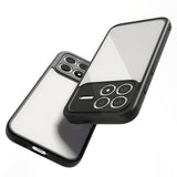 Xiaomi Poco F8 Pro Kılıf Kamera Korumalı Şeffaf Arka Yüzey Zore New Roll Kapak Siyah