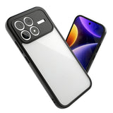 Xiaomi Poco F8 Pro Kılıf Kamera Korumalı Şeffaf Arka Yüzey Zore New Roll Kapak Siyah