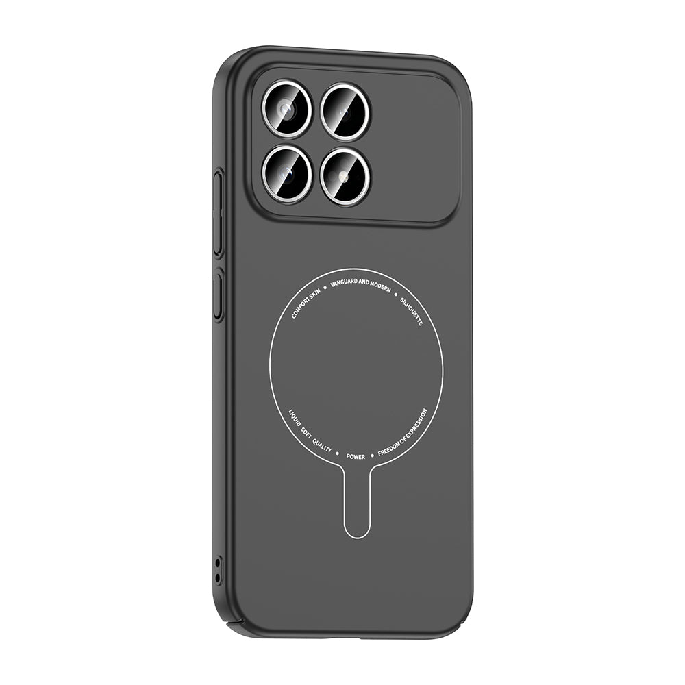 Xiaomi Poco F8 Pro Kılıf M-Safe Şarj Özellikli Kamera Korumalı Zore Elio Sert PC Kapak Siyah