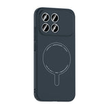 Xiaomi Poco F8 Pro Kılıf M-Safe Şarj Özellikli Kamera Korumalı Zore Elio Sert PC Kapak Lacivert