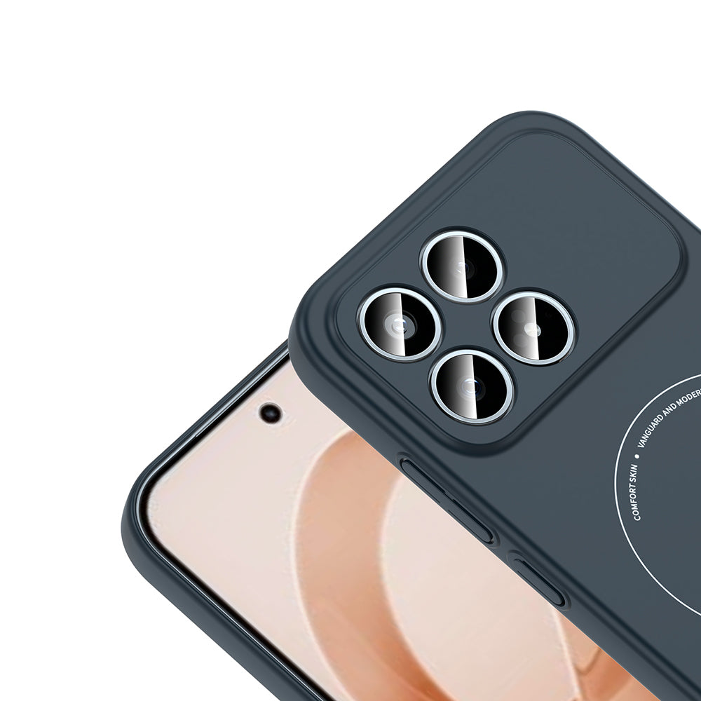 Xiaomi Poco F8 Pro Kılıf M-Safe Şarj Özellikli Kamera Korumalı Zore Elio Sert PC Kapak Lacivert