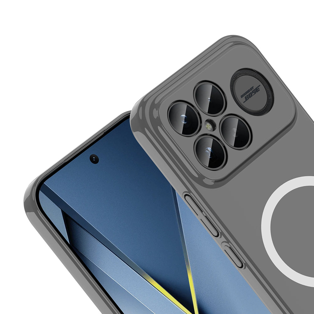 Xiaomi Poco F8 Ultra Kamera Korumalı M-Safe Şarj Özellikli Şeffaf Zore London Sert PC Kapak Şeffaf