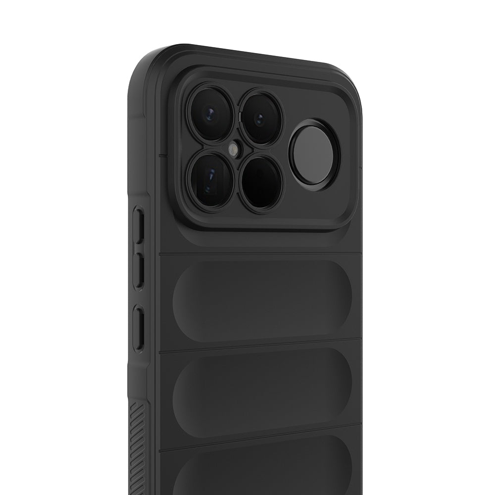 Xiaomi Poco F8 Ultra Kılıf Esnek TPU Oyuklu Arka Yüzey Tasarımlı Zore Etnik Silikon Kapak Koyu Yeşil