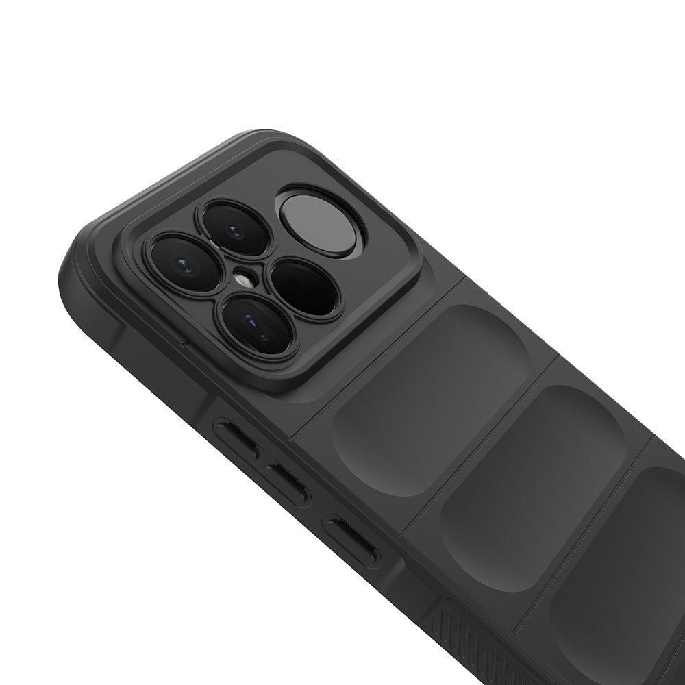 Xiaomi Poco F8 Ultra Kılıf Esnek TPU Oyuklu Arka Yüzey Tasarımlı Zore Etnik Silikon Kapak Siyah