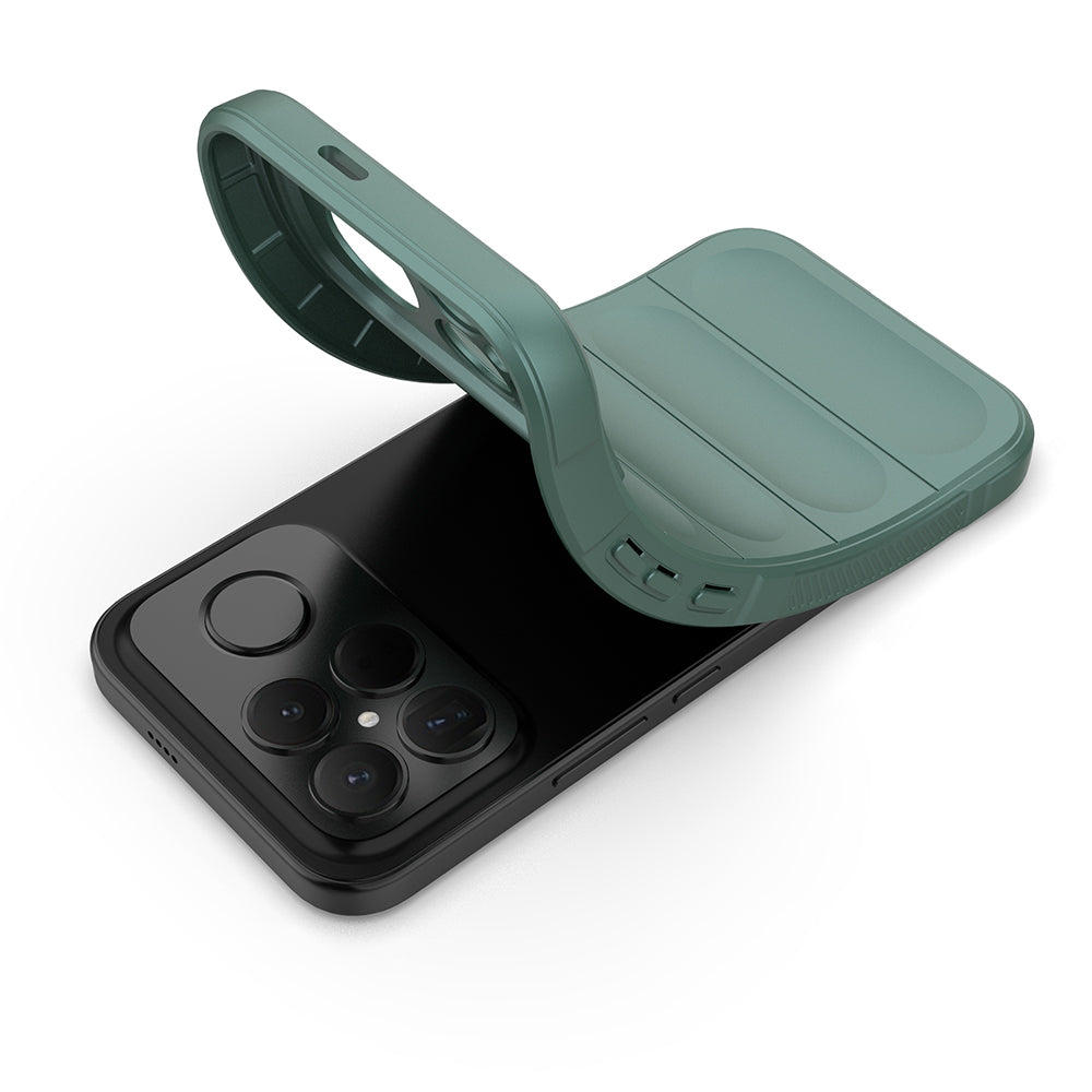 Xiaomi Poco F8 Ultra Kılıf Esnek TPU Oyuklu Arka Yüzey Tasarımlı Zore Etnik Silikon Kapak Siyah