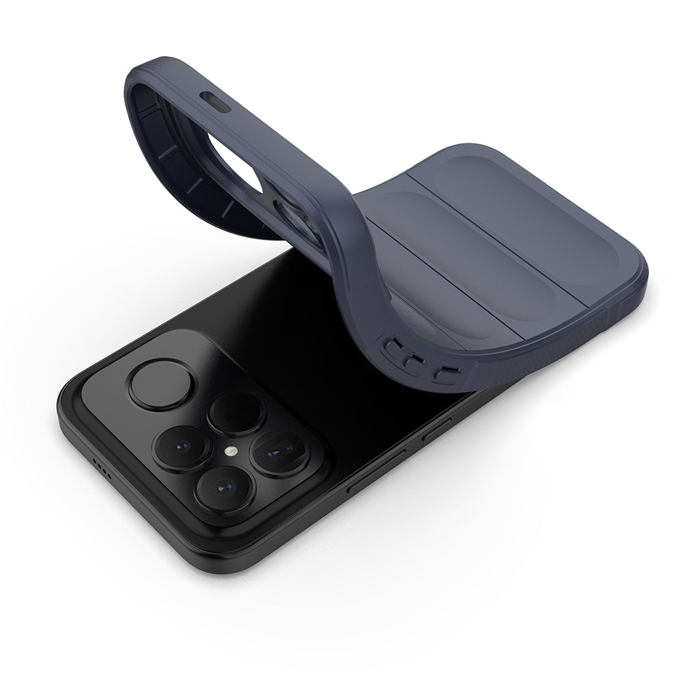 Xiaomi Poco F8 Ultra Kılıf Esnek TPU Oyuklu Arka Yüzey Tasarımlı Zore Etnik Silikon Kapak Siyah
